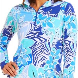 IBKUL mock long sleeve Amelia print